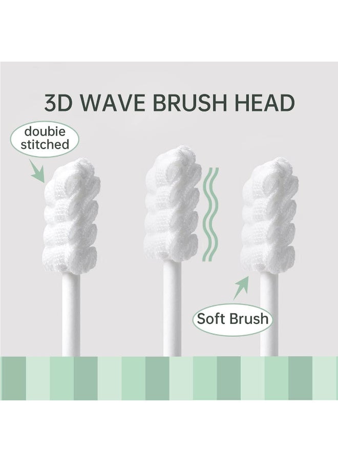 إي سي في في فرشاة أسنان للأطفال 30 قطعة للعناية بالفم وتنظيفه، عصا لتنظيف لسان الطفل من عمر 0 ​​إلى 36 شهرًا، فرشاة أسنان ناعمة للاستخدام مرة واحدة للأطفال حديثي الولادة - Image 2